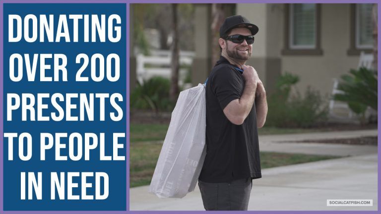 Giving Away Christmas Presents to Families