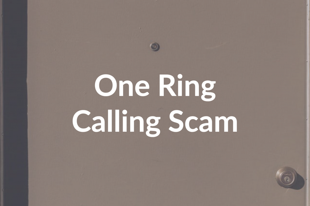 one ring call scam