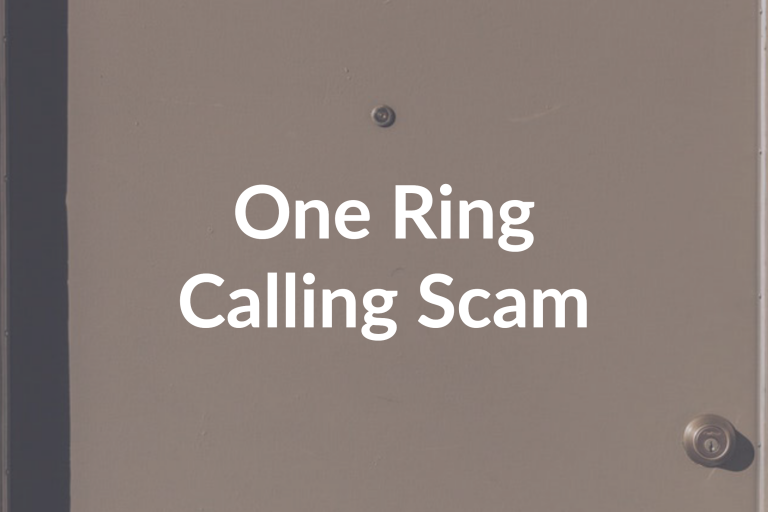 one ring call scam