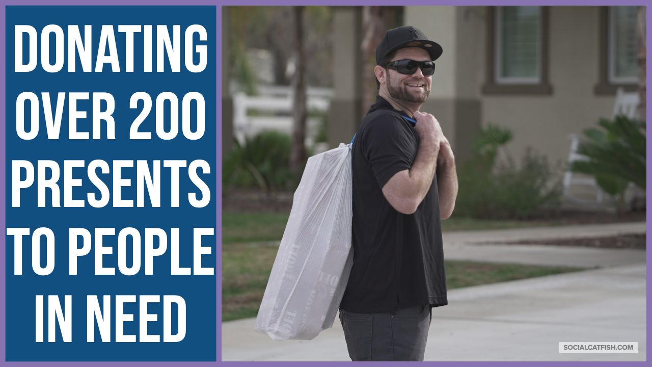 Giving Away Christmas Presents to Families