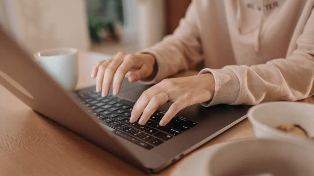 a person on their laptop finding someone's name