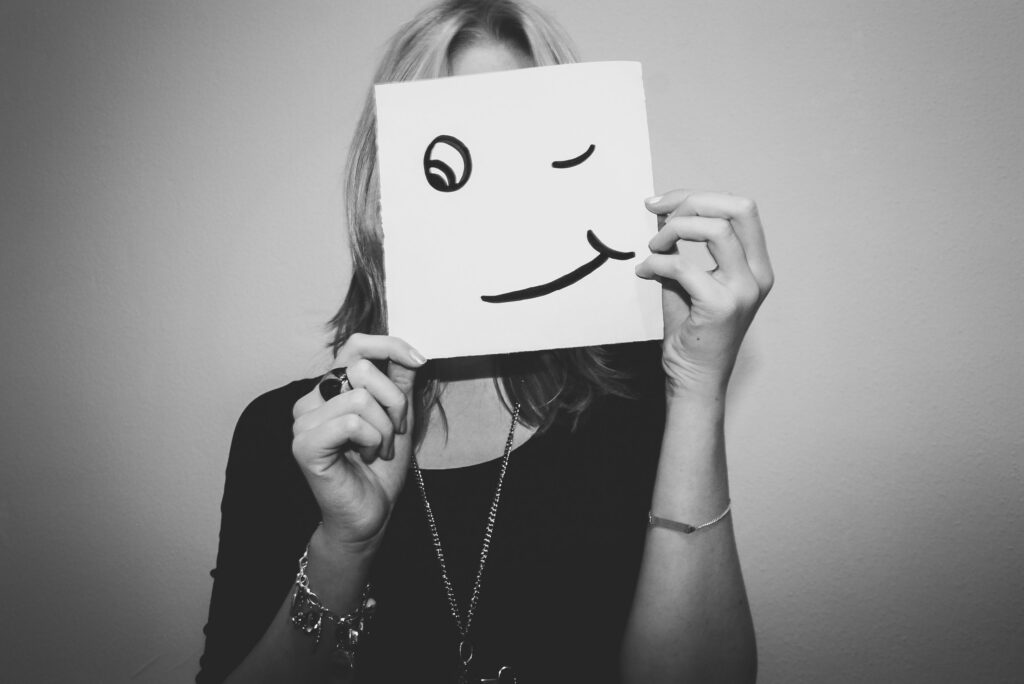 hidden face of a women